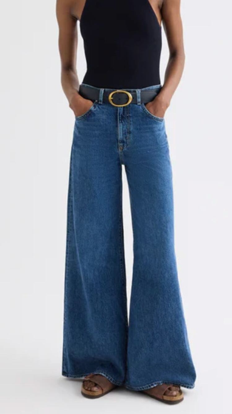 TWP Tiny Dancer Wide Leg High Rise Denim Jeans- Paris Wash Size 26